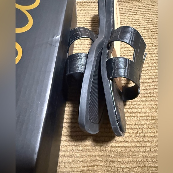 NEW Ccocci Croc Embossed Vegan Leather H Band Slide Slip On Comfy Sandals Shoes - Picture 14 of 15